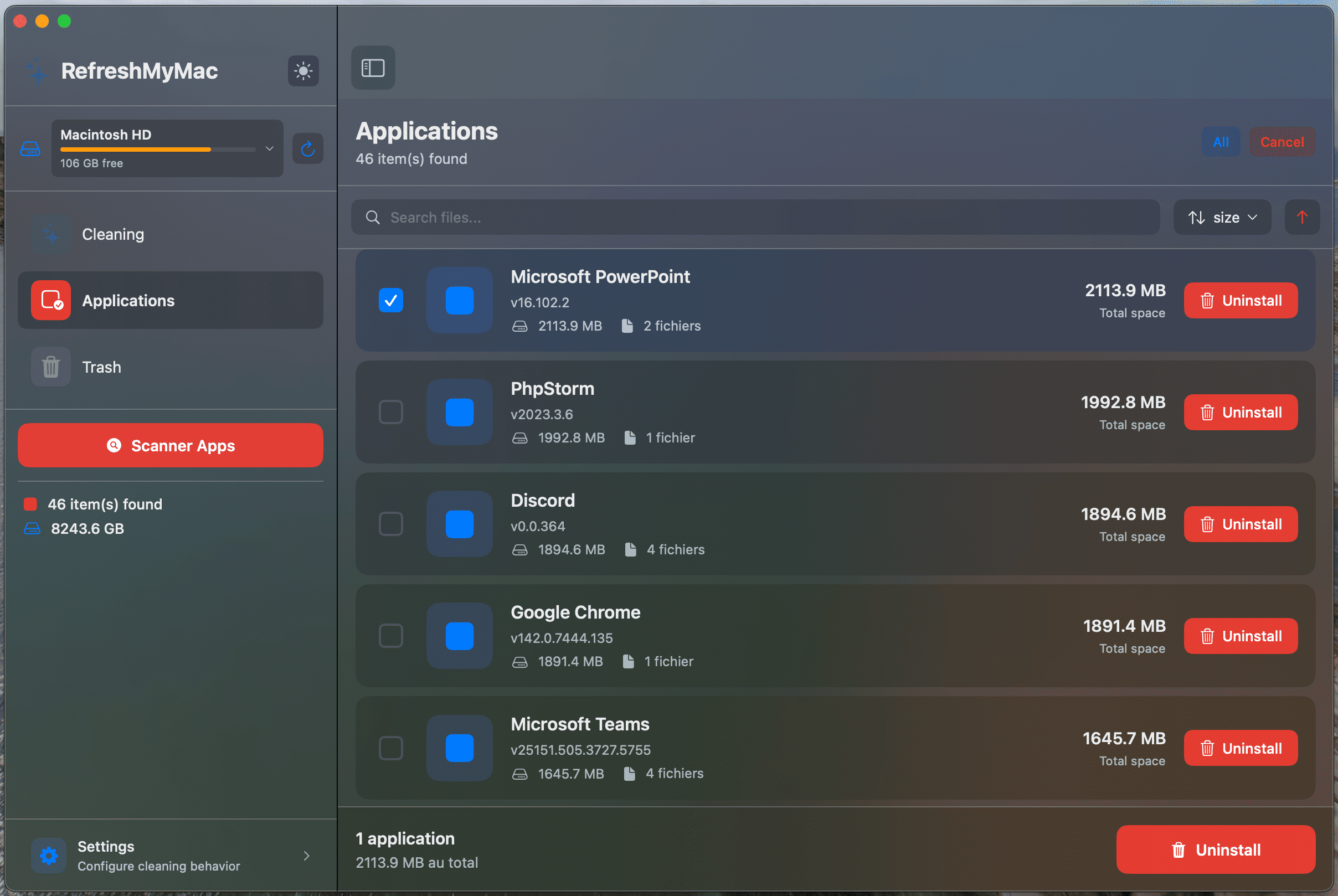 RefreshMyMac App delet